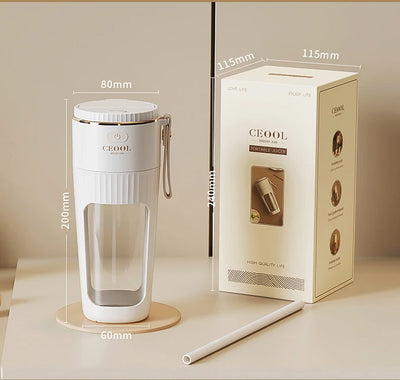 340ML portable Juicer Wireless with straw Electric Blender for juice milkshake ce cube food supplement Smoothie Mixer