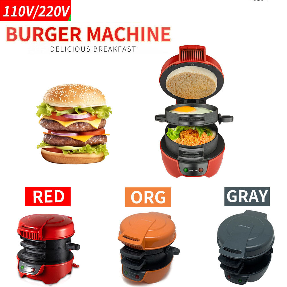 110V Burger Maker Sandwich maker Home Breakfast maker Omelette toaster Burger Mak er sells across borders