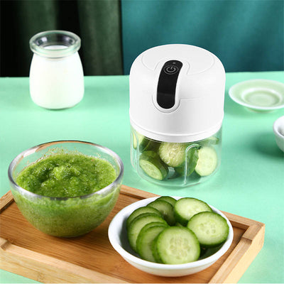 250ml Home Kitchen Appliances Vegetable Meat Electric Mini USB Rechargeable Multifunctional Chopper Garlic Masher Wireless Garlic Beater